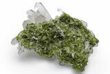 Quartz Crystal Cluster with Epidote - China #221180-1